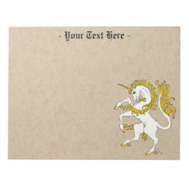 Bloco De Notas Unicorn Rampant
