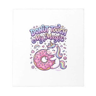 Bloco De Notas Unicórnio Donut Toque no Meu Presente Mágico Stick