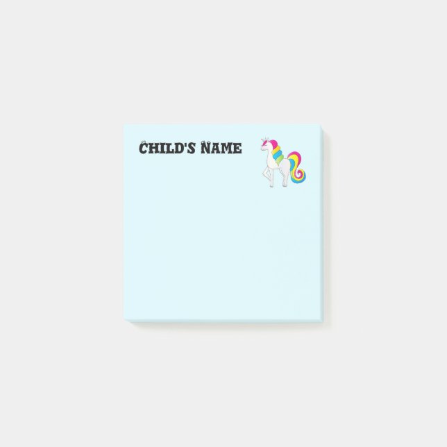 Bloco De Notas Unicórnio Fofo (Frente)