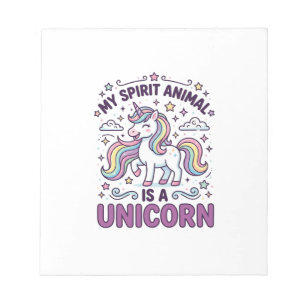 Bloco De Notas Unicórnio Meu Animal Espiritual É um Unicórnio Tip