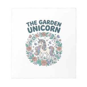 Bloco De Notas Unicórnio O Unicórnio Do Jardim Camiseta T Design_