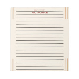 Bloco De Notas Unique Teacher Lined Paper From The Desk Of 