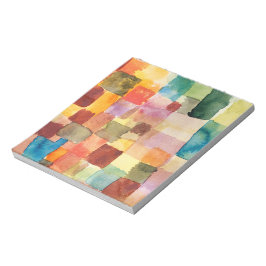 Bloco De Notas Untitled abstract watercolor squares - Paul Klee