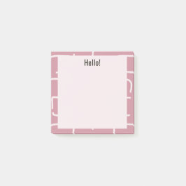 Bloco De Notas Urban Geo | Rosa Empoeirada | Padrão de Liquidific