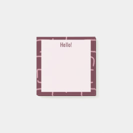 Bloco De Notas Urban Geo | Wine Berry | Padrão de Blender