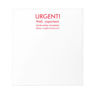 Bloco de notas urgente do tumulto, bloco de notas