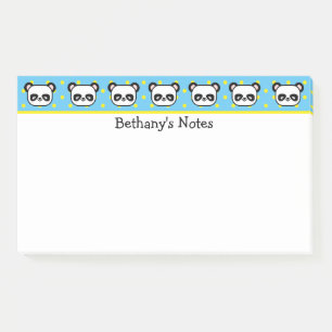 Bloco De Notas Ursinhos Panda Personalizados