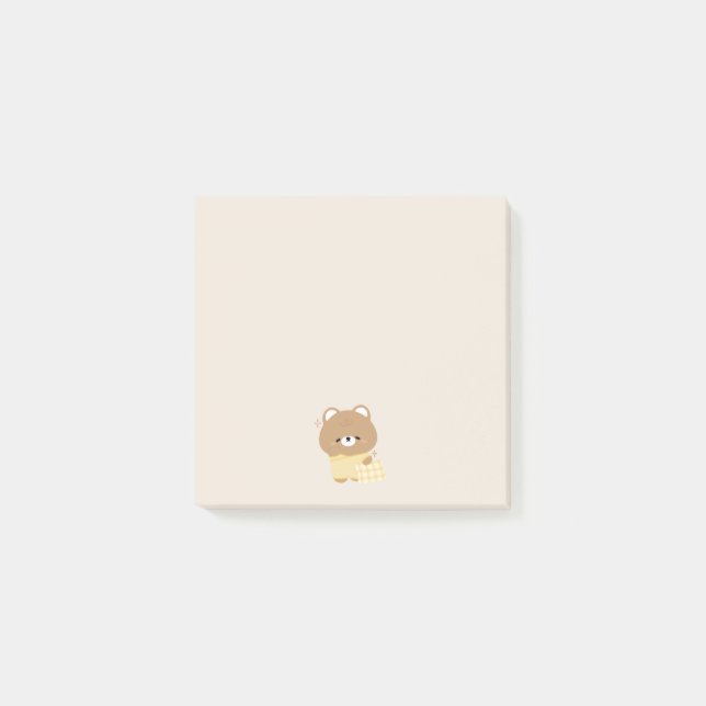 Bloco De Notas Urso Castanho Bonito (Frente)