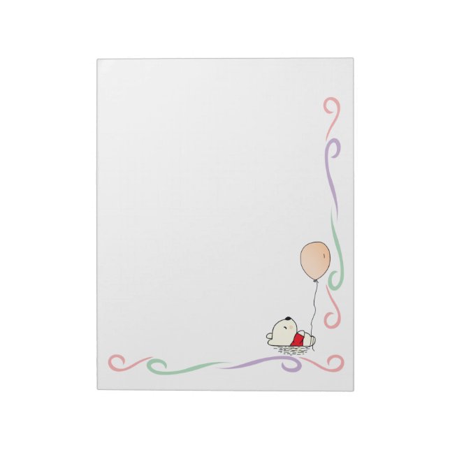 Bloco De Notas Urso de Sonhos Livre com Balões (Invertido)