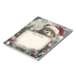 Bloco De Notas Urso de Teddy Bonito com Decorações de Natal - Fes