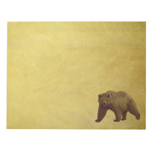 Bloco De Notas Urso Grizzly