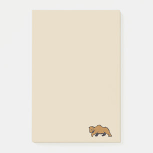 Bloco De Notas Urso Marrom-Grizzly, Desenho-Mão