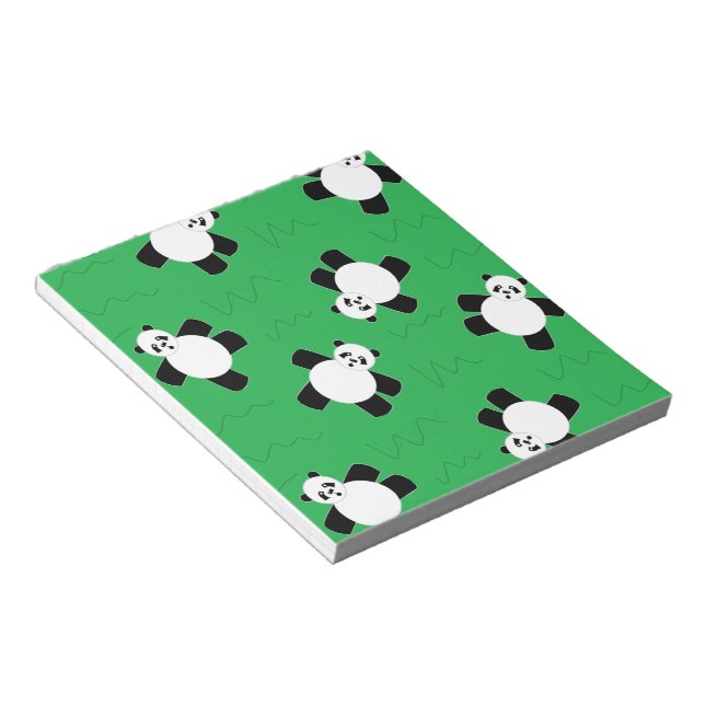 Bloco De Notas Urso-panda com erva (Inclinado)