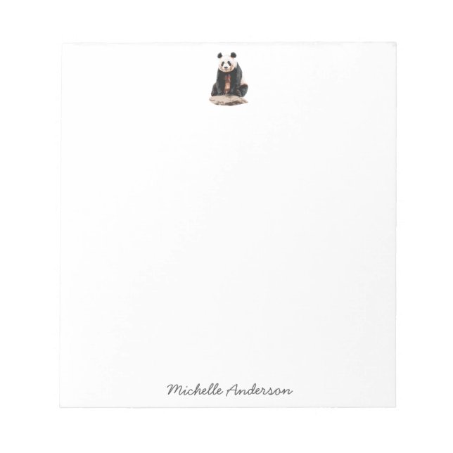 Bloco De Notas Urso Panda Fofo Personalizado Fashion  (Frente)