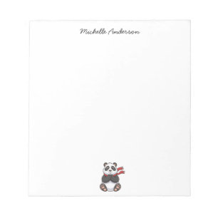 Bloco De Notas Urso Panda Fofo Personalizado Fashion 