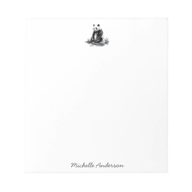 Bloco De Notas Urso Panda Fofo Personalizado Fashion  (Frente)