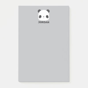 Bloco De Notas Urso Panda Pequeno Fofo com Nome Personalizado
