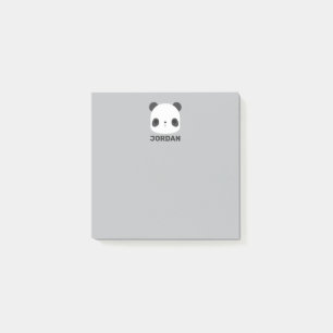 Bloco De Notas Urso Panda Pequeno Fofo com Nome Personalizado