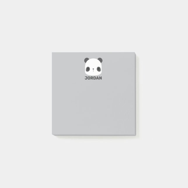 Bloco De Notas Urso Panda Pequeno Fofo com Nome Personalizado (Frente)