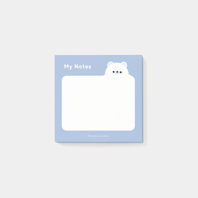 Bloco De Notas Urso Polar (Frente)