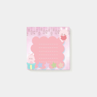 Bloco De Notas Urso Púrpura Rosa-Rosa Kawaii