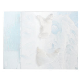 Bloco De Notas Ursos Glaciares - Notepad de 11" x 8,5"
