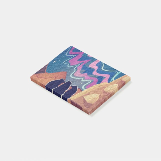 Bloco De Notas Ursos luminosos do norte (Inclinado)