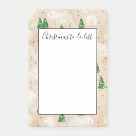 Bloco De Notas Ursos Polares de Natal Fofos Lista de Tarefas de N