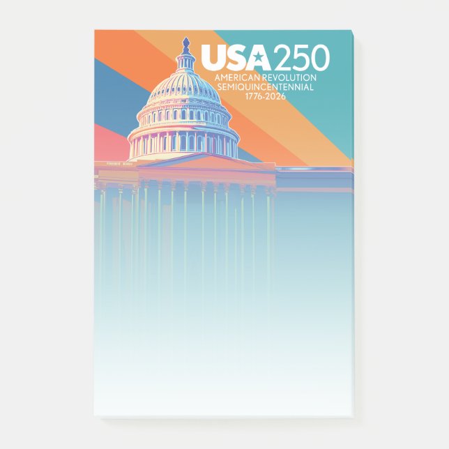 Bloco De Notas USA 250 Birthday - Capital Dome America (Frente)