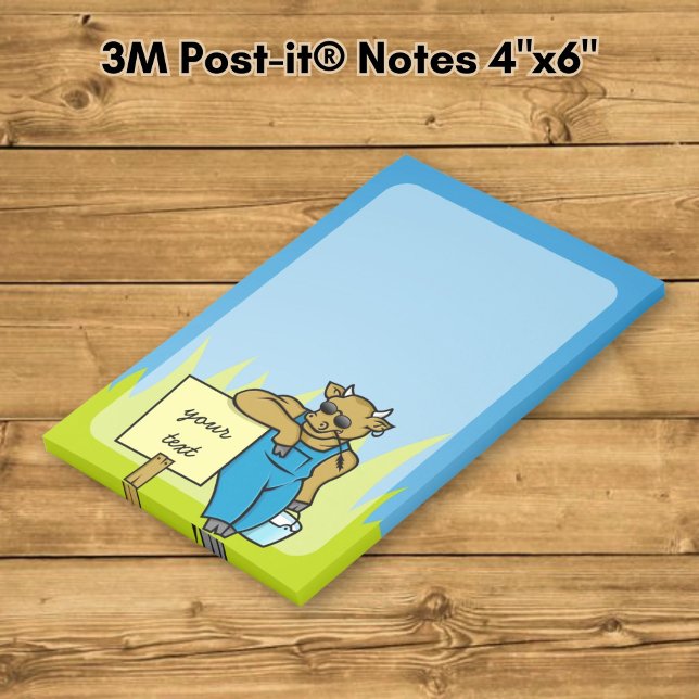 Bloco De Notas Vaca com placa (Criador carregado)