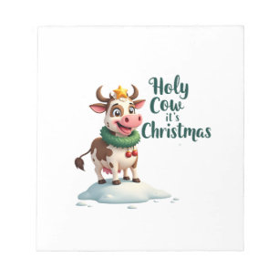 Bloco De Notas Vaca Sagrada É Natal Camiseta Vaca de Natal (3)