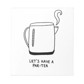 Bloco De Notas Vamos com um prato de chá