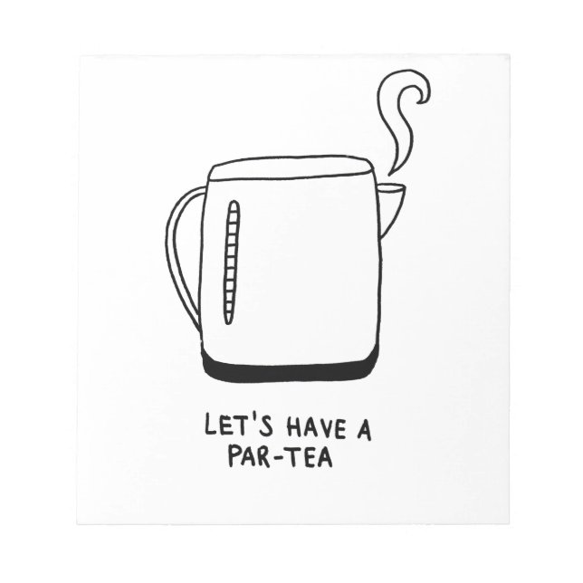 Bloco De Notas Vamos com um prato de chá (Frente)