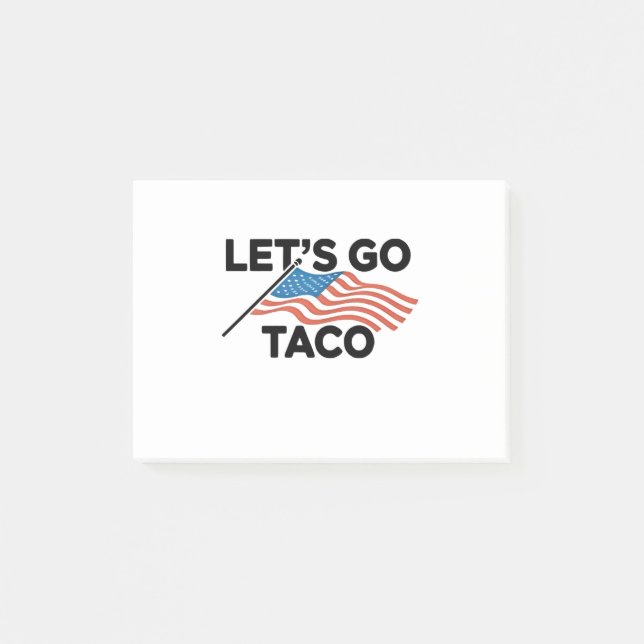 Bloco De Notas Vamos Ir Taco de Taco Sempre Desaparece (Frente)