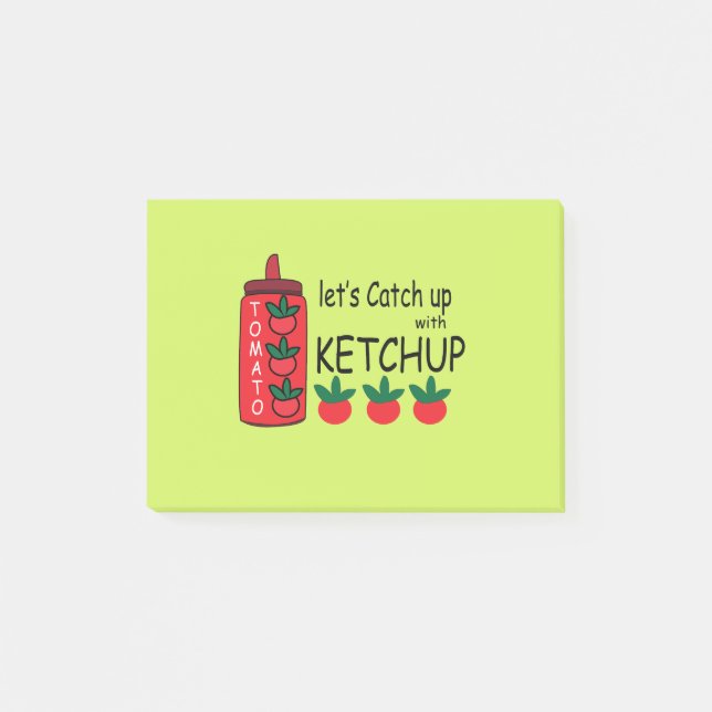 Bloco De Notas Vamos nos Atualizar com Ketchup  (Frente)