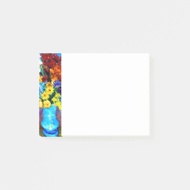 Bloco De Notas Van Gogh Flores num Vaso Azul (Frente)
