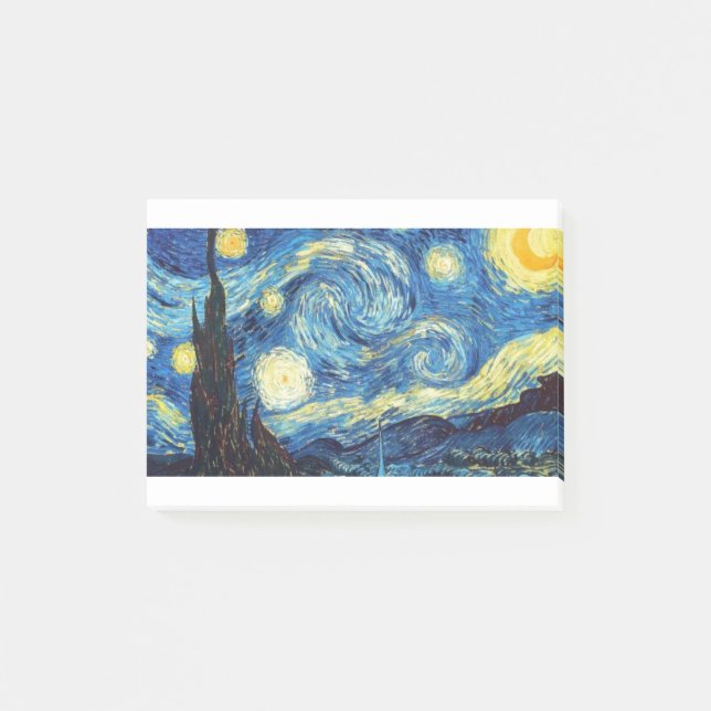 Bloco De Notas van gogh Starry noite (Frente)