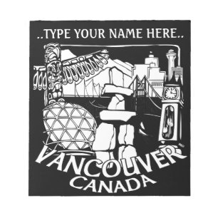 Bloco De Notas Vancouver Notepad Personalizado Vancouver Souvenir