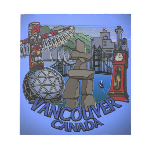 Bloco De Notas Vancouver Notepad Vancouver Landmarks Souvenir