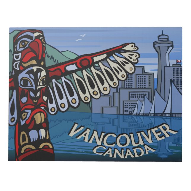 Bloco De Notas Vancouver Notepad Vancouver Landmarks Souvenir (Frente)
