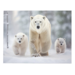 Bloco De Notas Vantagem da família animal do urso polar