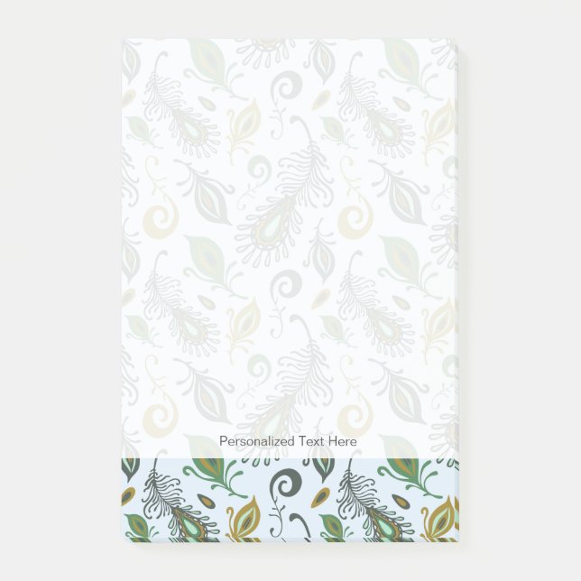 Bloco De Notas Várias penas coloridas (Frente)