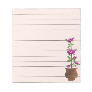 Bloco de Notas Vaso de Flor