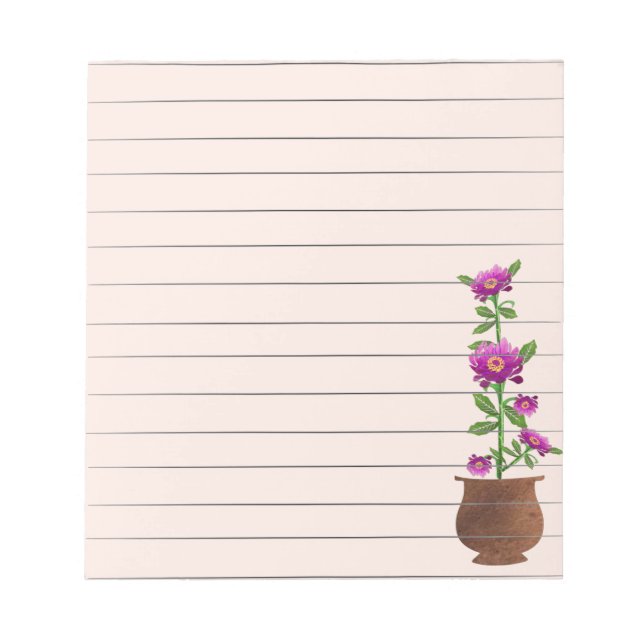 Bloco de Notas Vaso de Flor (Frente)