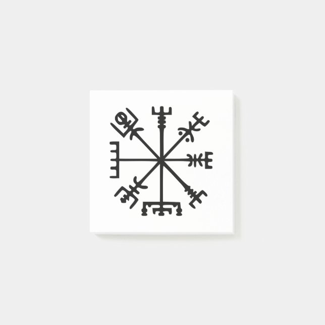Bloco De Notas Vegvísir (compasso de Viking) (Frente)
