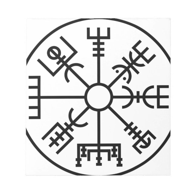 Bloco De Notas Vegvisir Símbolo Norse Shield Odin (Frente)