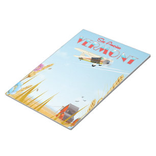 Bloco De Notas "veja a América" Cartaz de viagem rural Vermont