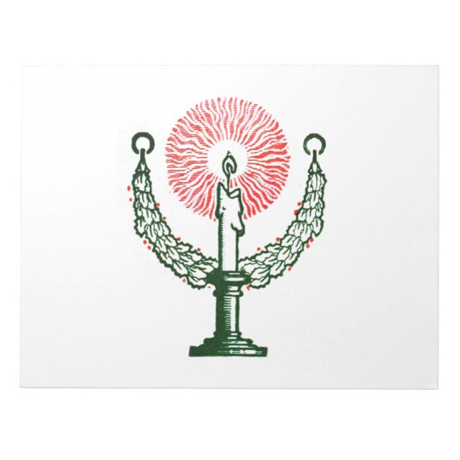 Bloco De Notas Vela de Natal Tradicional (Frente)