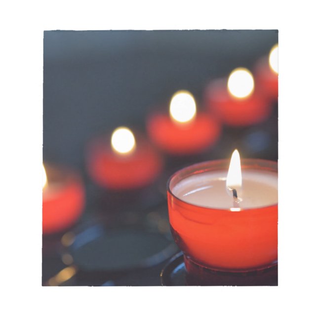 Bloco De Notas Velas de igreja acesas (Frente)