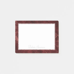 Bloco De Notas Velvety Henna Damask Crimson Red Grunge Barroco